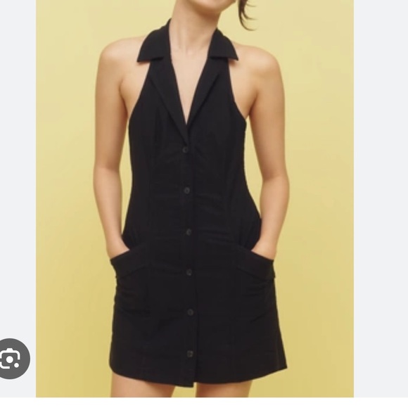 NWT! Anthropologie Black Collared Dress - Picture 1 of 5